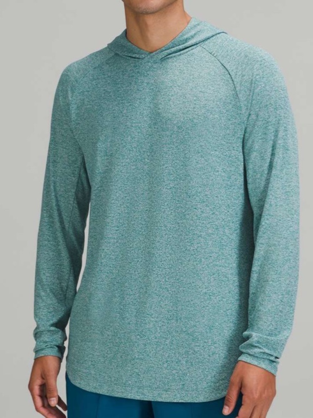 Lululemon Drysense Hoodie distinct teal green large **flawed